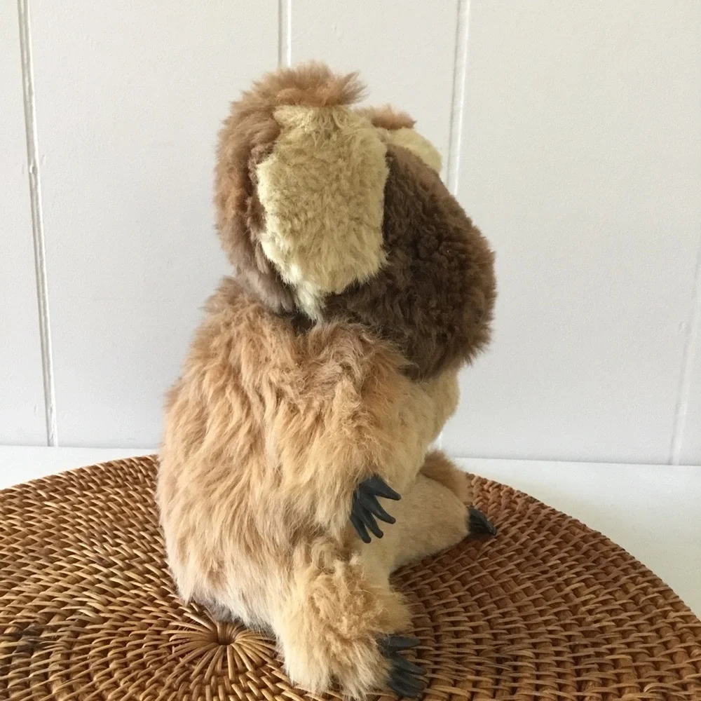 1980s Stuffed Seated KOALA BEAR - Real Fur